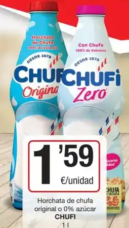 SPAR Fragadis Chufi - horchata de chufa original o 0% azucar oferta
