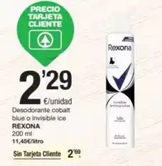 SPAR Fragadis Rexona - desodorante cobalt blue o invisible ice oferta