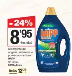 SPAR Fragadis Wipp - detergente gel original oferta