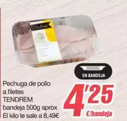 SPAR Fragadis Tendrem - pechuga de pollo a filetes bandeja 500g aprox oferta