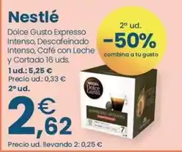 Clarel Nestlé - dolce gusto expresso intenso, descafeinado intenso, cafe con leche y cortado oferta