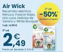 Clarel Air wick - recambio eléctrico nenuco, frescor ropa, lirio luna, delicias de verano y white bouquet oferta