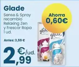 Clarel Glade - sense & spray recambio relaxing zen y frescor ropa oferta