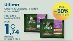 Clarel Ultima - gato fit & delicious pescado o carne oferta