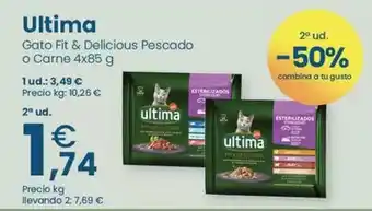 Clarel Ultima - gato fit & delicious pescado o carne oferta