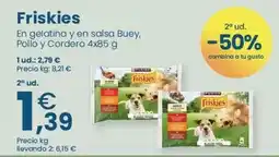 Clarel Friskies - en gelatina y en salsa buey, pollo y cordero oferta