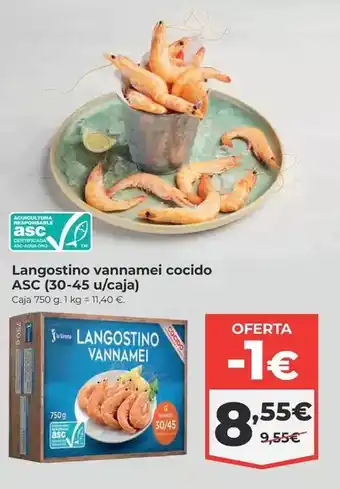 La Sirena Langostino vannamei cocido asc (30-45 u/caja) oferta