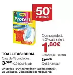 El Corte Inglés Iberia - toallitas oferta