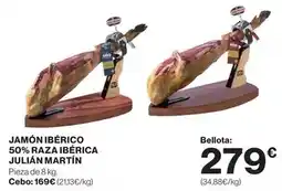 El Corte Inglés Julian martín - jamón ibérico 50% raza ibérica oferta