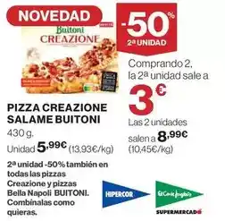 El Corte Inglés Buitoni - pizza creazione salame oferta