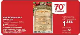 El Corte Inglés Toplider - mini sandwiches oferta
