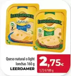 Spar Tenerife Leerdammer - queso natural o light lonchas oferta