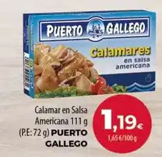 Spar Tenerife Puerto gallego - calamar en salsa americana oferta