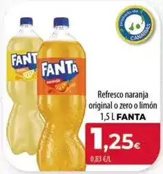 Spar Tenerife Fanta - refresco naranja original o zero o limón oferta