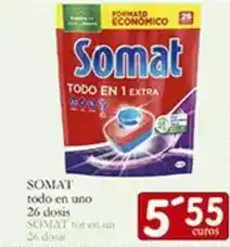 Supermercados Bip Bip Somat - todo en uno 26 dosis oferta