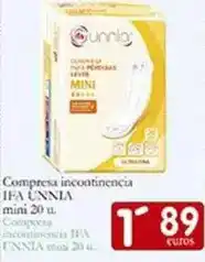 Supermercados Bip Bip Ifa unnia - compresas incontinencia oferta