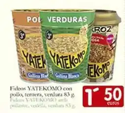 Supermercados Bip Bip Yatekomo - fideos con pollo/ ternera/ verdura 83 kg oferta