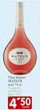 Supermercados Bip Bip Mateus - vino import rose oferta