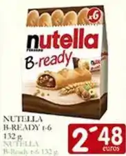 Supermercados Bip Bip Nutella - b ready t-6 132 g oferta