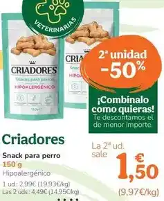 TiendAnimal Criadores - snack per a gos oferta