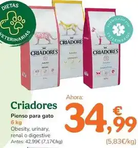 TiendAnimal Criadores - pinso per a gat oferta