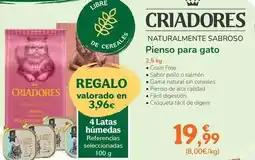 TiendAnimal Criadores - pinso per a gat oferta