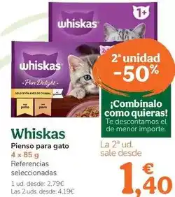 TiendAnimal Whiskas - pinso per a gat oferta