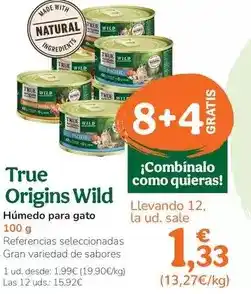 TiendAnimal True origins wild - humit per a gat oferta