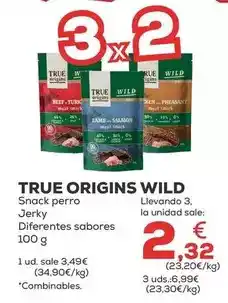 Kiwoko True origins - wild snack perro jerky oferta