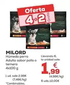 Kiwoko Milord - humedo perro adulto sabor pollo o ternera oferta
