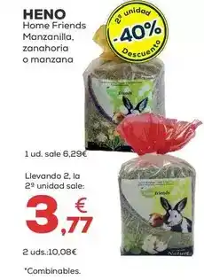Kiwoko Home friends - heno manzanilla, zanahoria o manzana oferta