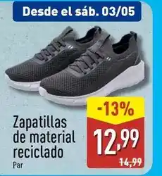ALDI Zapatillas de material reciclado oferta