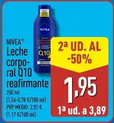 ALDI Nivea - leche corporal q10 reafirmante oferta