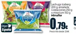 Unide Market MIMAFLOR Lechuga Iceberg ensalada 4 estaciones o mezclum oferta
