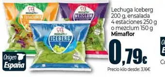 Unide Market MIMAFLOR Lechuga Iceberg ensalada 4 estaciones o mezclum oferta