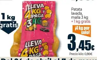 Unide Market Patata lavada, malla oferta