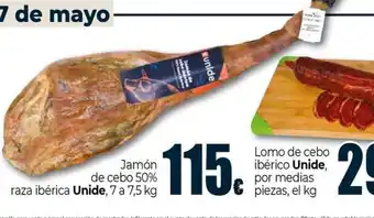 Unide Market Jamón de cebo 50% raza ibérica oferta