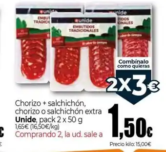 Unide Market UNIDE Chorizo salchichón, chorizo o salchichón extra oferta