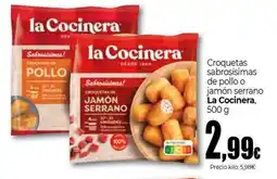 Unide Market LA COCINERA Croquetas sabrosísimas de pollo o jamón serrano oferta