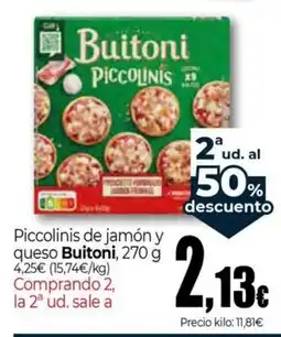 Unide Market BUITONI Piccolinis de jamón y queso oferta