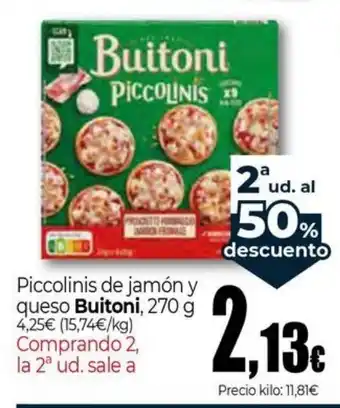 Unide Market BUITONI Piccolinis de jamón y queso oferta