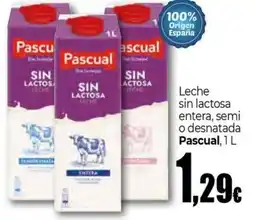Unide Market PASCUAL Leche sin lactosa entera, semi o desnatada oferta