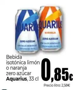 Unide Market AQUARIUS Bebida isotónica limón o naranja zero azúcar oferta