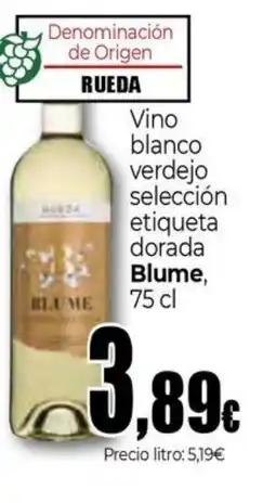 Unide Market BLUME Vino blanco verdejo seleccion etiqueta dorada oferta
