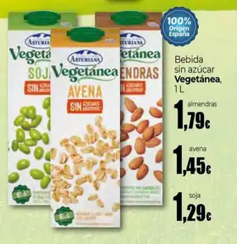 Unide Market VEGETANEA Bebida sin azúcar oferta
