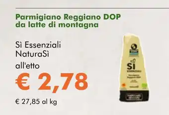 NaturaSí Parmigiano Reggiano DOP da latte di montagna oferta