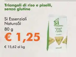 NaturaSí Triangoli di riso e piselli, senza glutine oferta