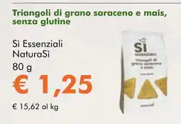 NaturaSí Triangoli di grano saraceno e mais, senza glutine oferta