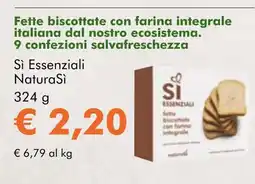 NaturaSí Fette biscottate con farina integrale italiana dal nostro ecosistema oferta