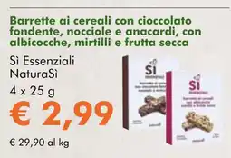 NaturaSí Barrette ai cereali con cioccolato fondente, nocciole e anacardi, con albicocche, mirtilli e frutta secca oferta